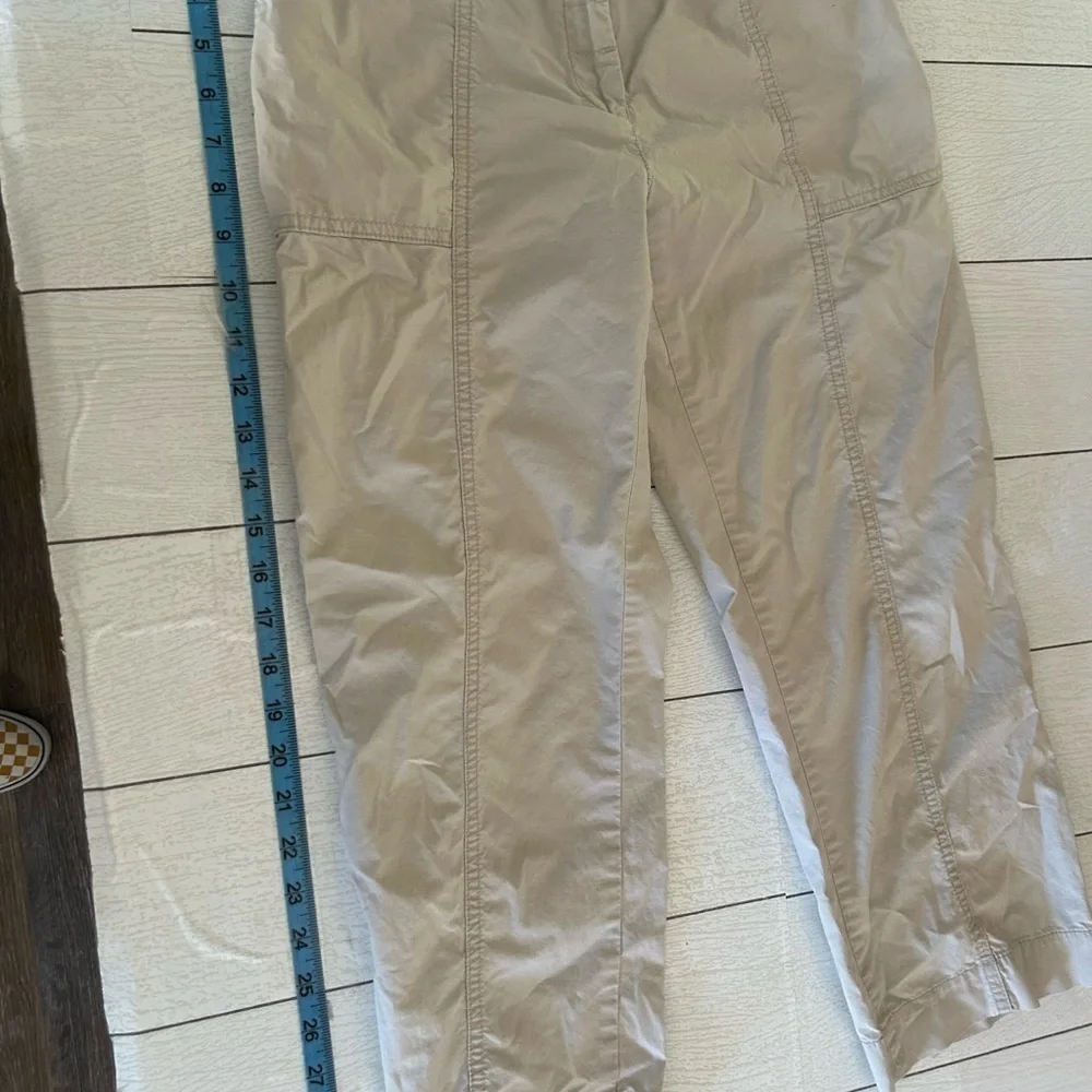 Talbots ladies signature size 2P khaki, cargo cropped bottoms